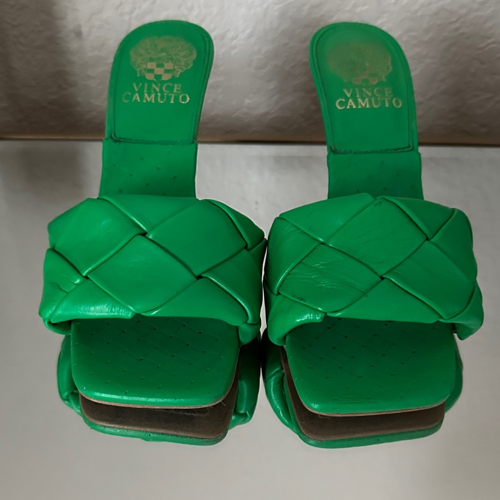 Vince Camuto Emerald Woven Slides